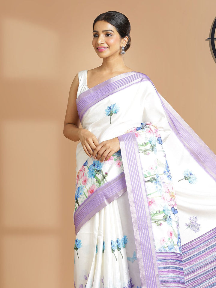 Wedding Wear Off White Color Soft Silk Saree