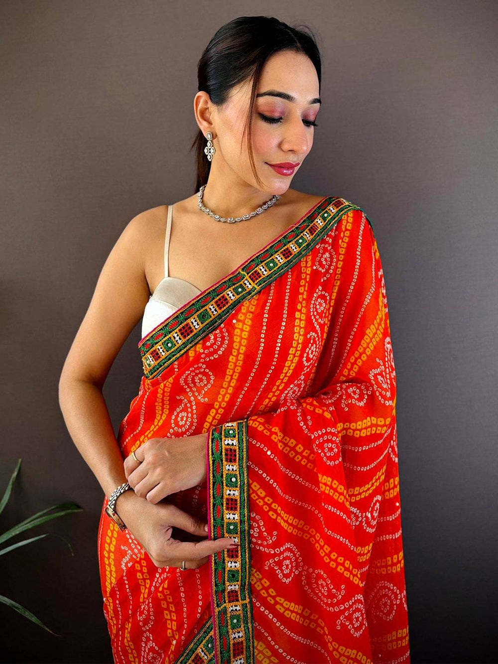 Wedding Wear Orange Color Soft Silk Saree