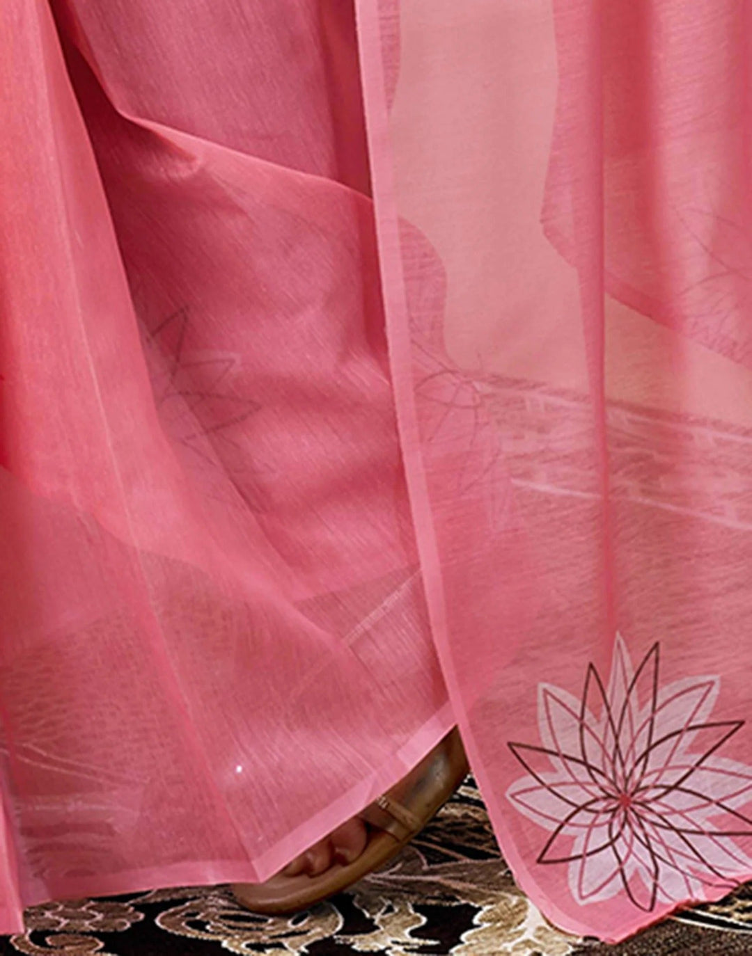 Wedding Wear Pink Color Chanderi Silk Saree