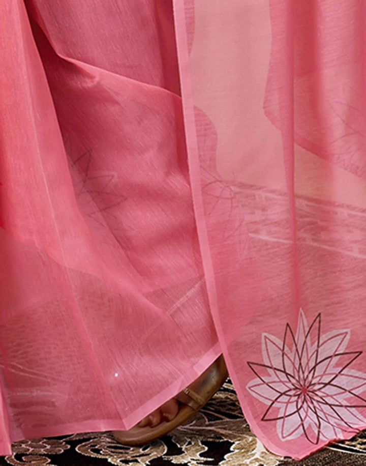 Wedding Wear Pink Color Chanderi Silk Saree