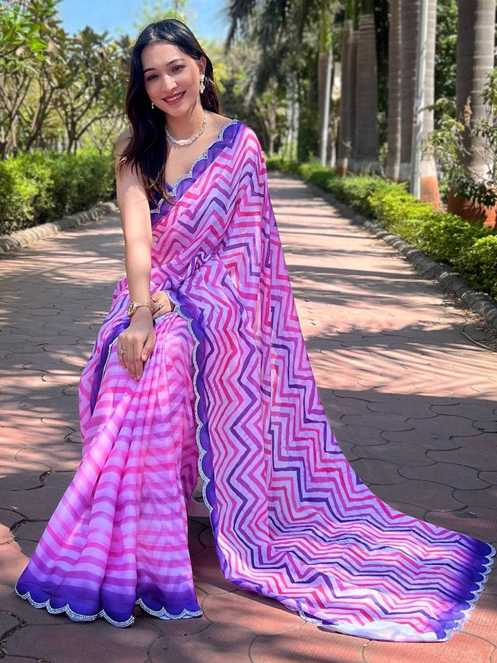 Wedding Wear Pink Color Soft Silk Saree