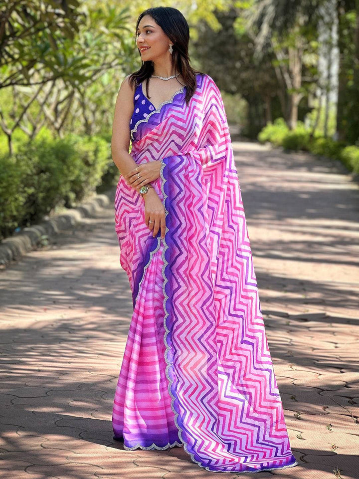 Wedding Wear Pink Color Soft Silk Saree