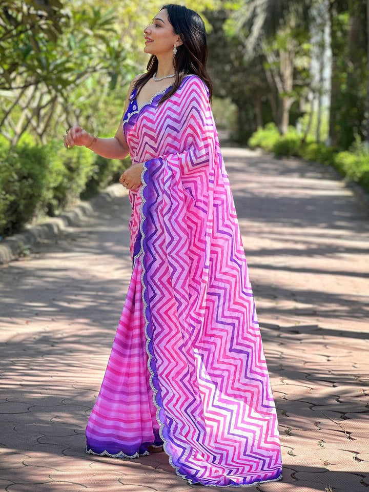 Wedding Wear Pink Color Soft Silk Saree