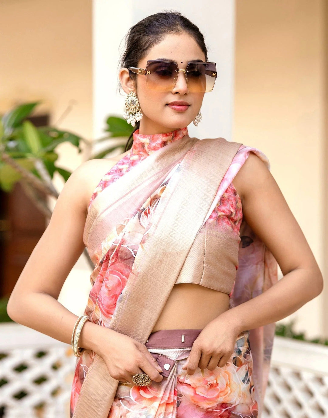 Wedding Wear Pink Color Soft Silk Woven Border Printed Saree