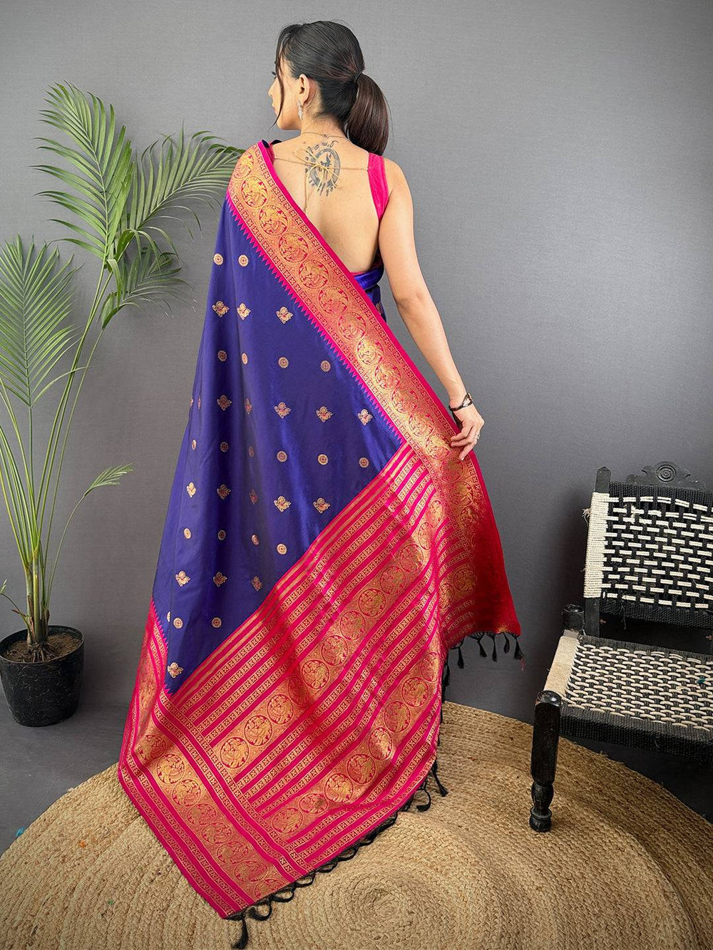 Wedding Wear Purple Color Soft Silk Saree