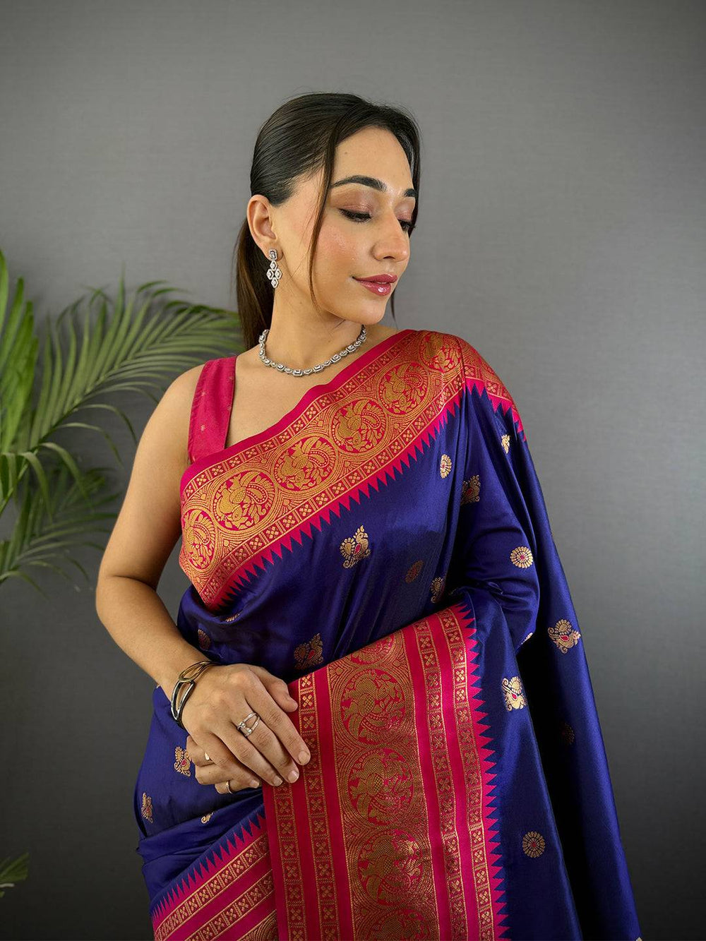 Wedding Wear Purple Color Soft Silk Saree