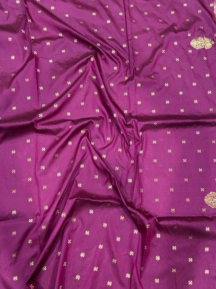 Wedding Wear Purple Color Soft Silk Saree