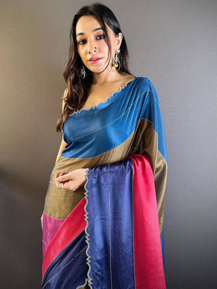 Wedding Wear Radiant Multi Color Banarasi Silk Saree