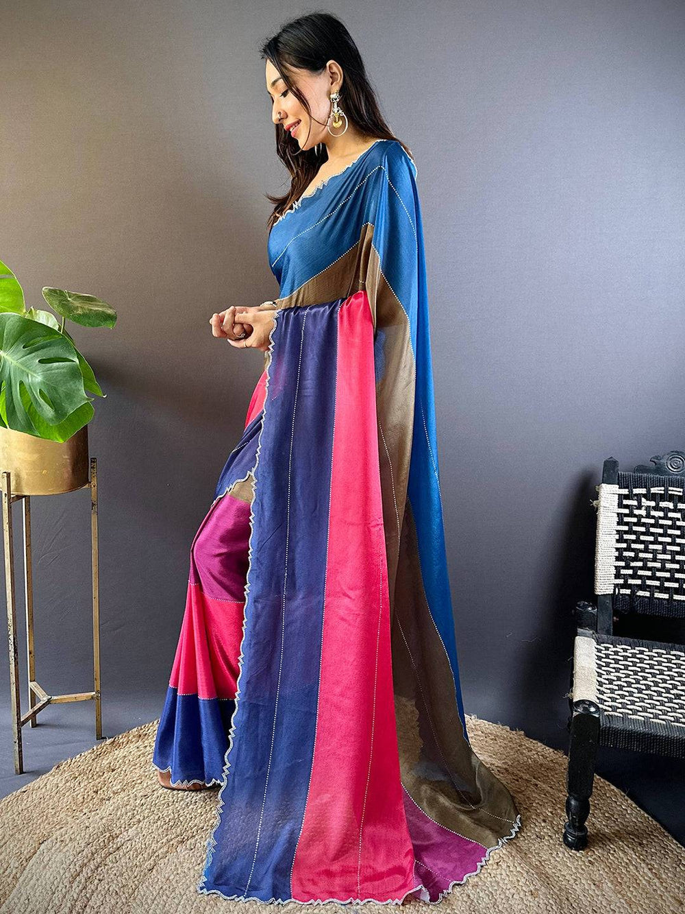 Wedding Wear Radiant Multi Color Banarasi Silk Saree