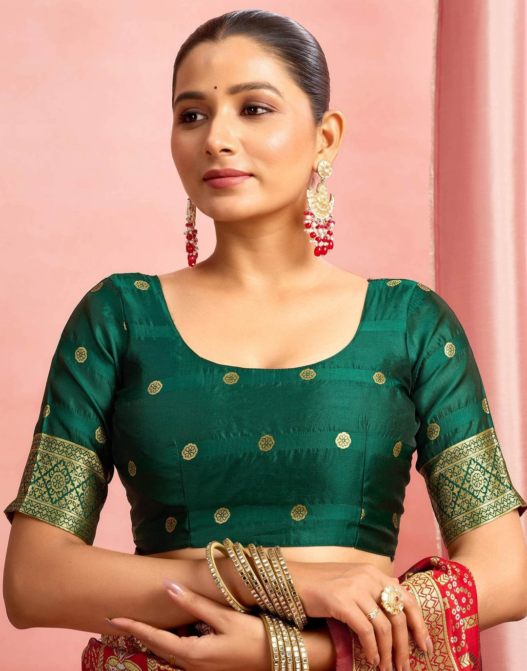 Wedding WearRed Color Banarasi Silk Woven Patola Saree
