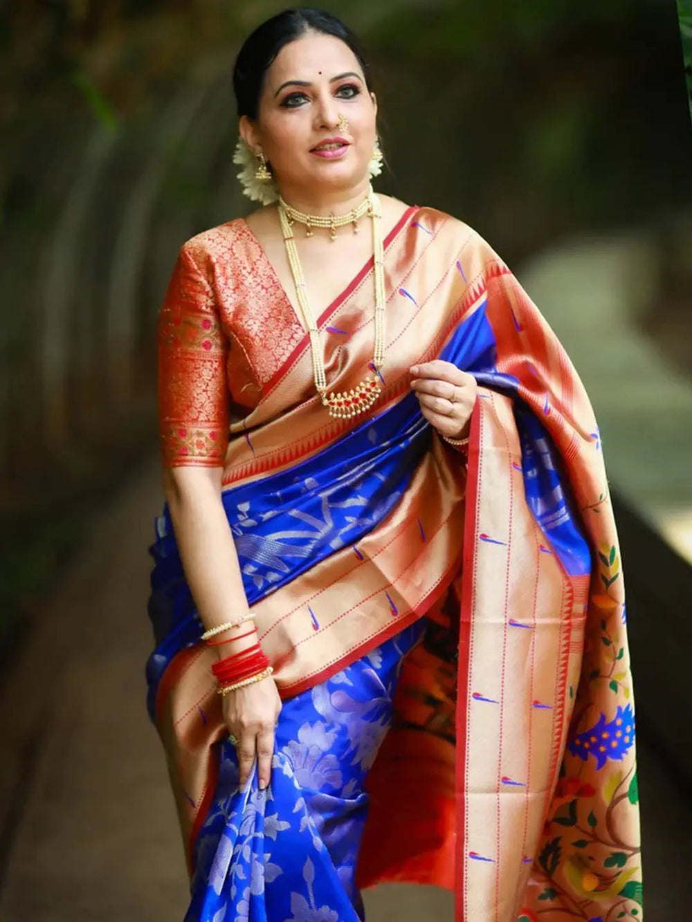 Wedding Wear Royal Blue Color Soft Silk Saree