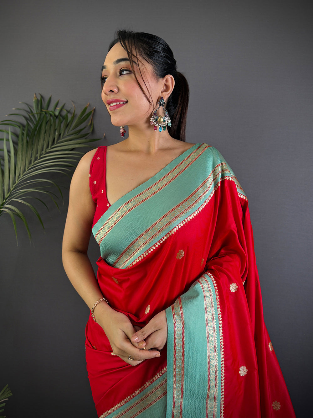 Wedding Wear Royal Red Color Soft Silk Saree