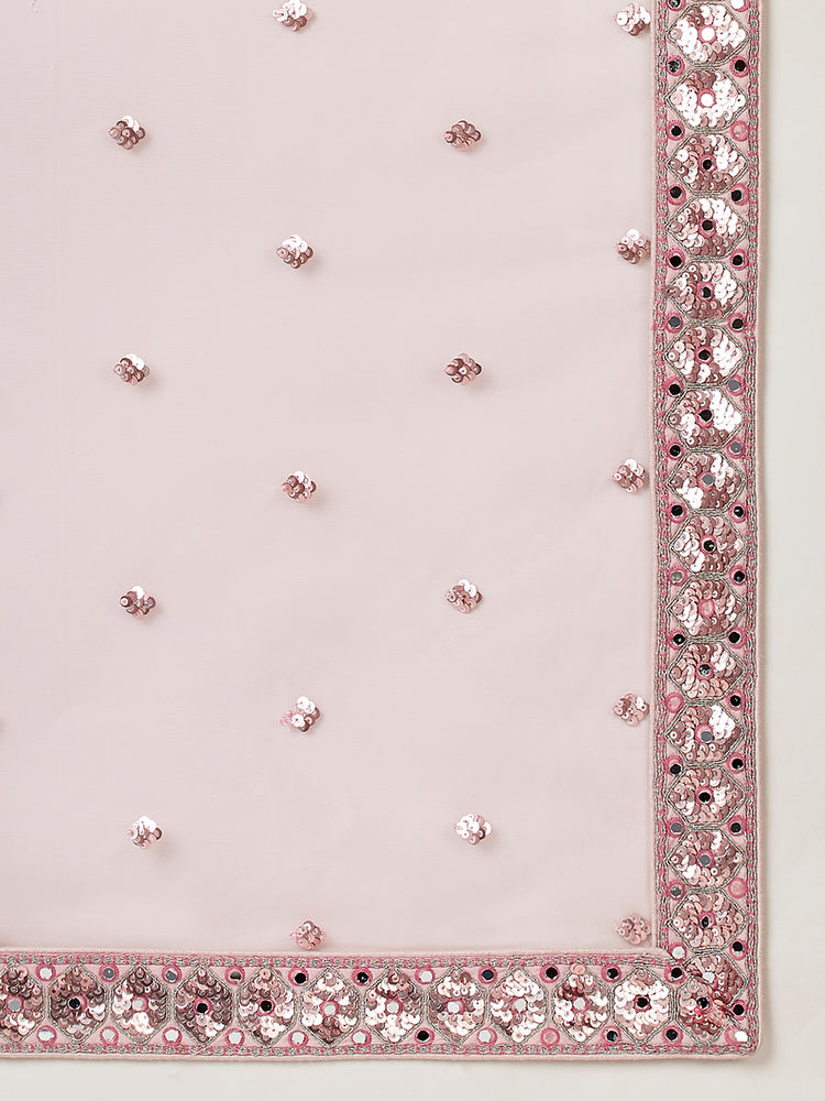 Stylish Pastel Pink Wedding Lehenga for Women