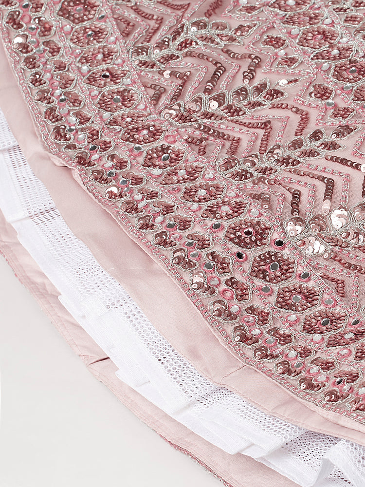 Stylish Pastel Pink Wedding Lehenga for Women