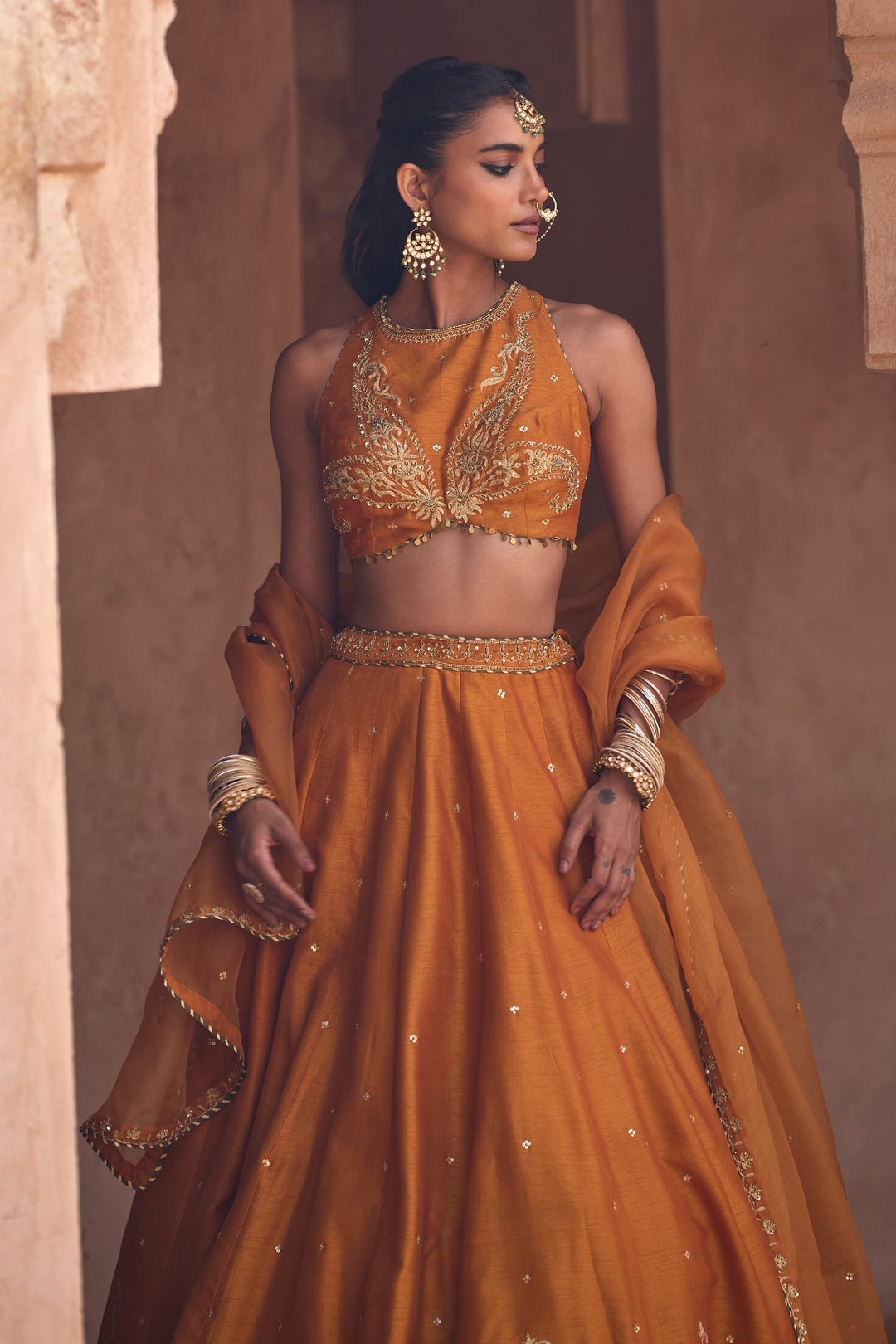 Elegant Yellow Lehenga with Dupatta Festive & Party Wear
