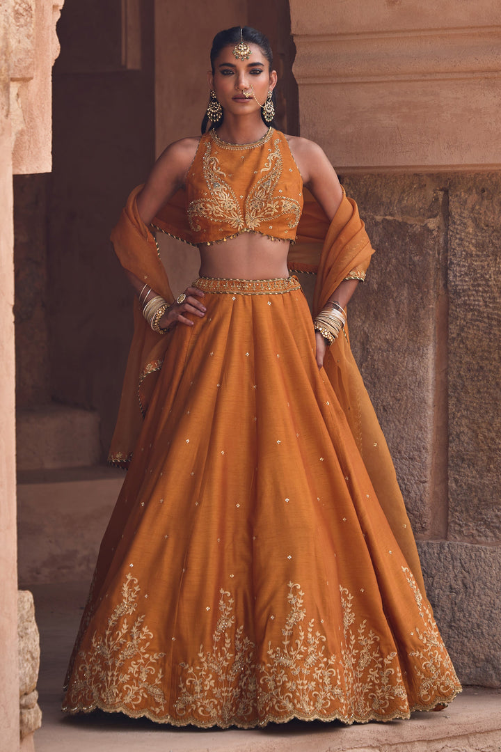 Elegant Yellow Lehenga with Dupatta Festive & Party Wear