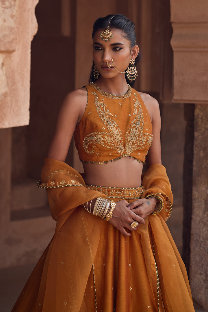 Elegant Yellow Lehenga with Dupatta Festive & Party Wear