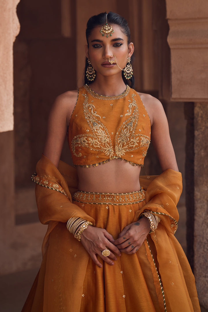 Elegant Yellow Lehenga with Dupatta Festive & Party Wear