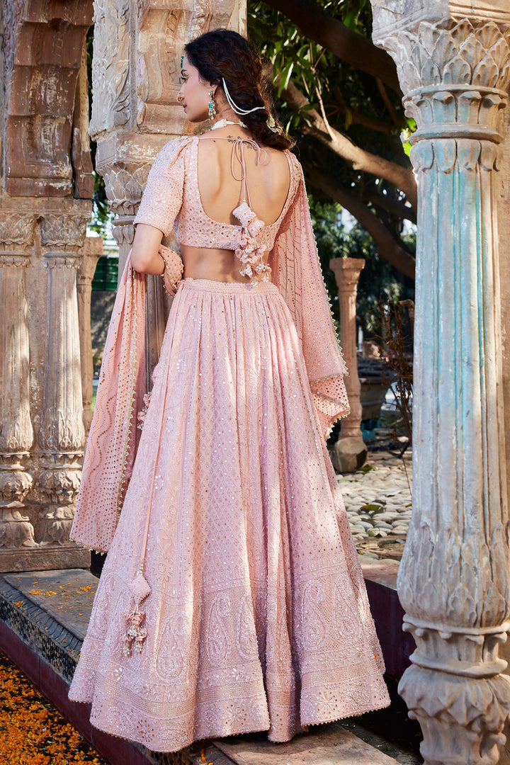 Premium Blush Pink Ethnic Lehenga for Women