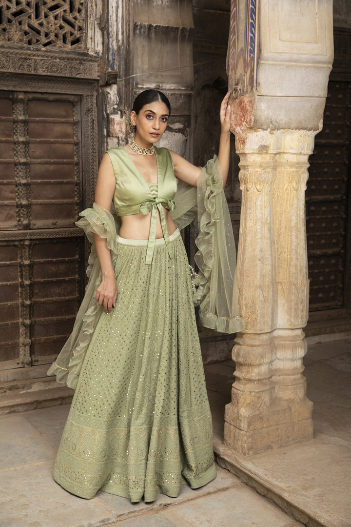 Designer Green Ethnic Lehenga for Women Premium Traditional Fashion