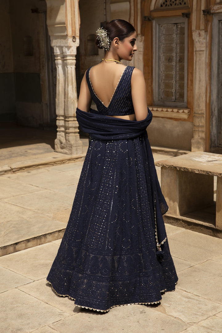 Designer Navy Blue Ethnic Lehenga for Women Premium Traditional Fashion