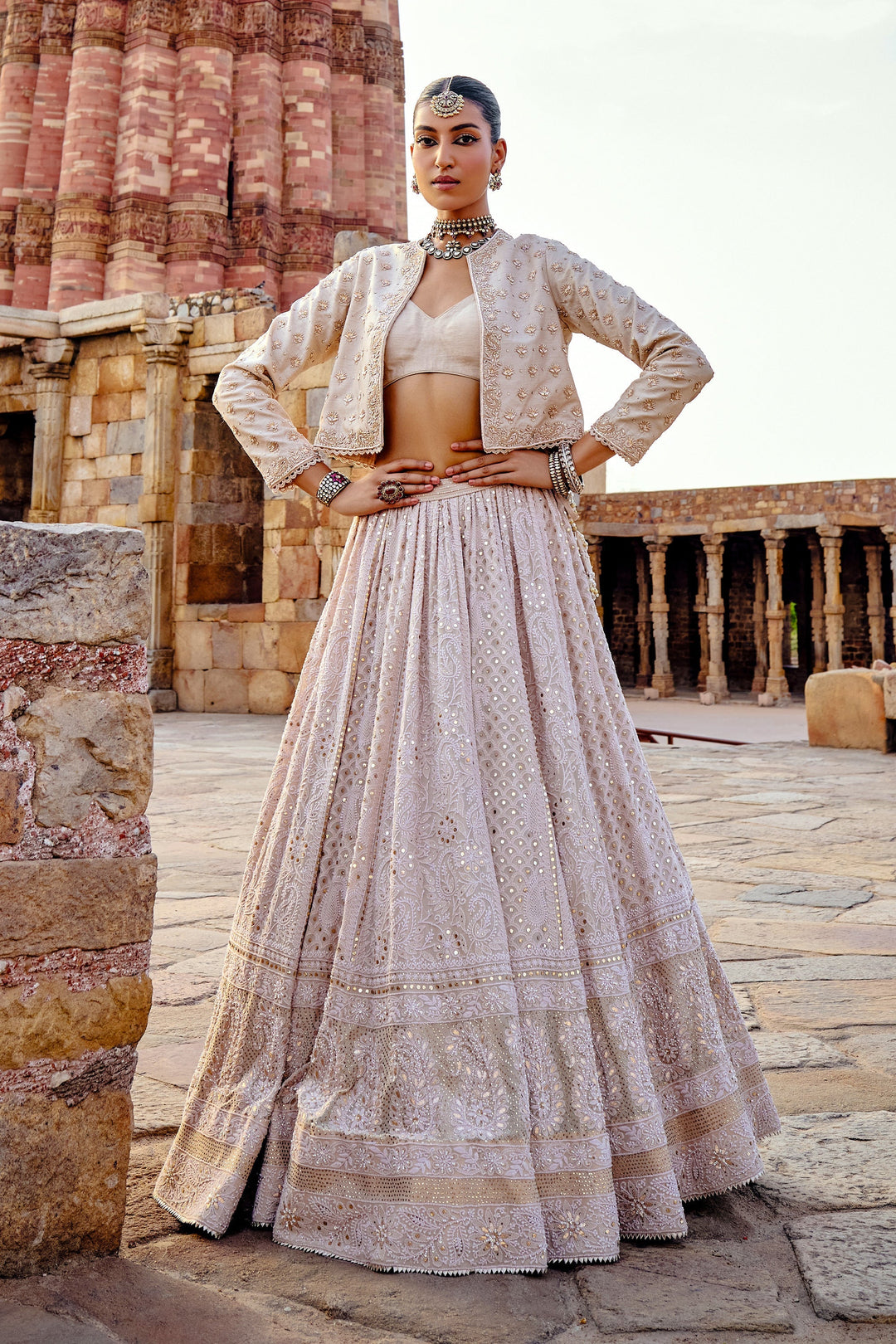 Women’s Elegant Ivory Traditional Outfit Luxury Festive Collection