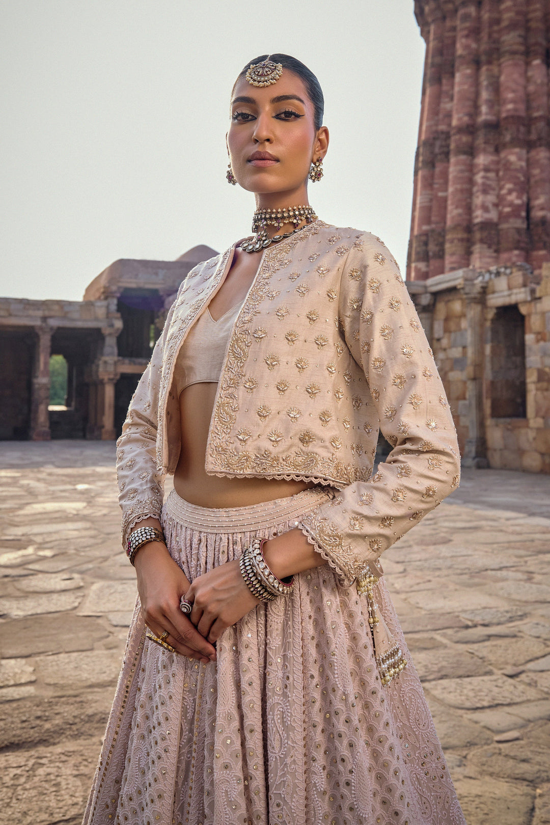 Women’s Elegant Ivory Traditional Outfit Luxury Festive Collection