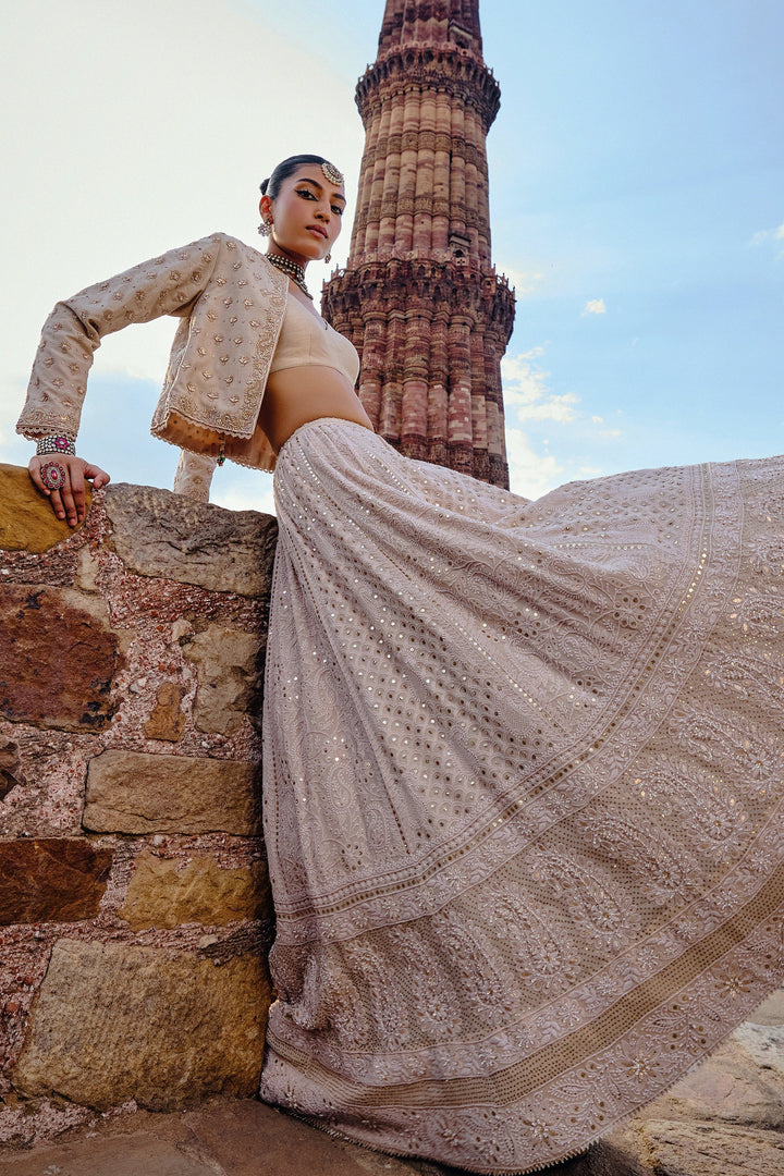 Women’s Elegant Ivory Traditional Outfit Luxury Festive Collection