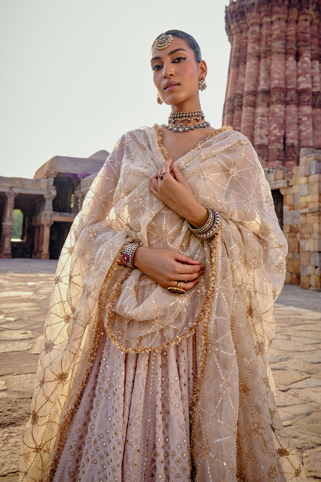 Women’s Elegant Ivory Traditional Outfit Luxury Festive Collection