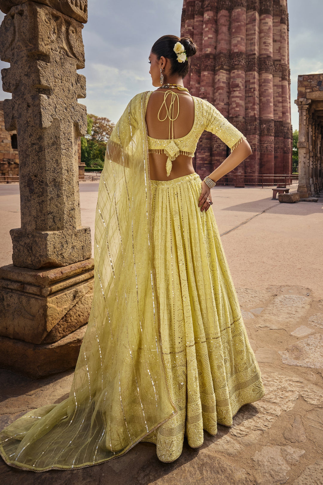Women’s Pastel Green Bridal Lehenga Set Stylish Wedding Outfit