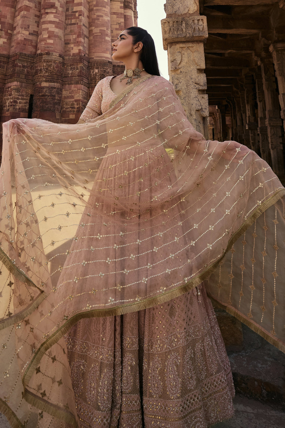 Designer Beige Ethnic Lehenga for Women Premium Traditional Fashion