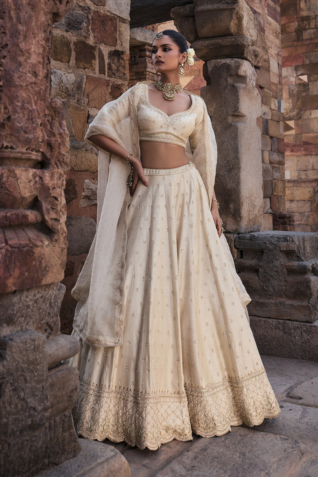 Designer Ivory Ethnic Lehenga for Women Premium Traditional Fashion