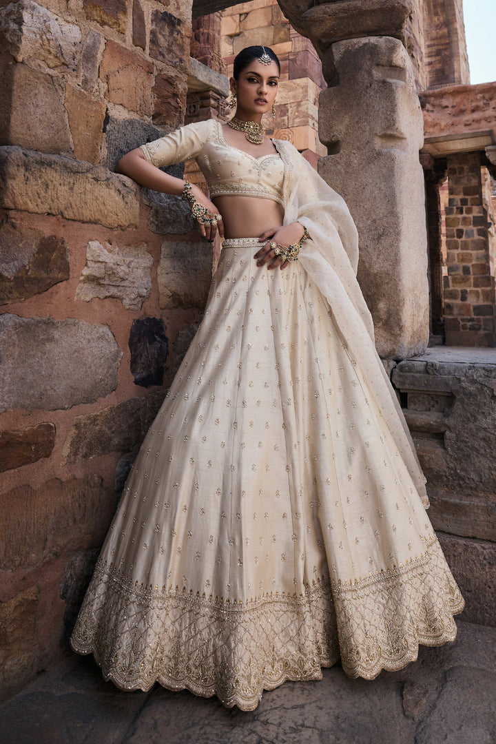 Designer Ivory Ethnic Lehenga for Women Premium Traditional Fashion