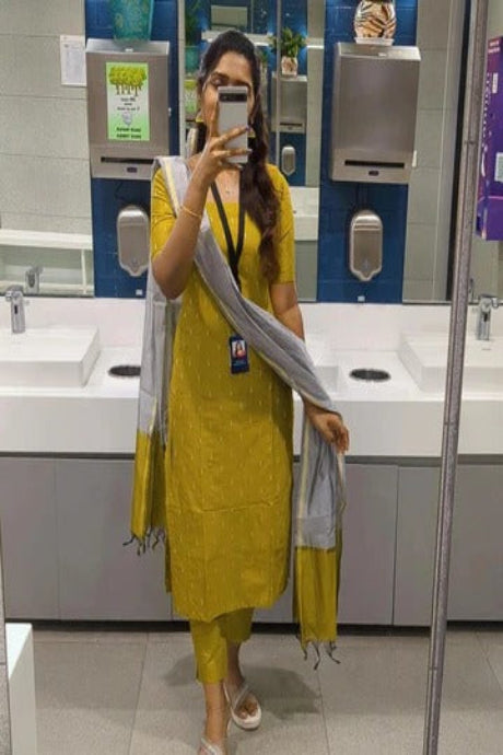 Elegant Mustard Yellow Kurta Set for Women Premium Ethnic Wear