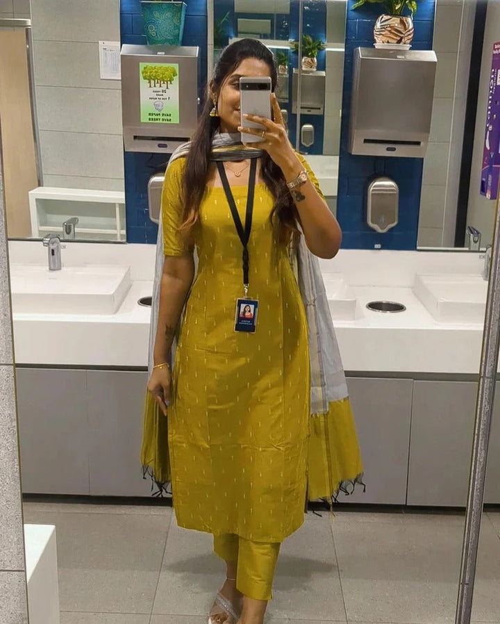 Elegant Mustard Yellow Kurta Set for Women Premium Ethnic Wear