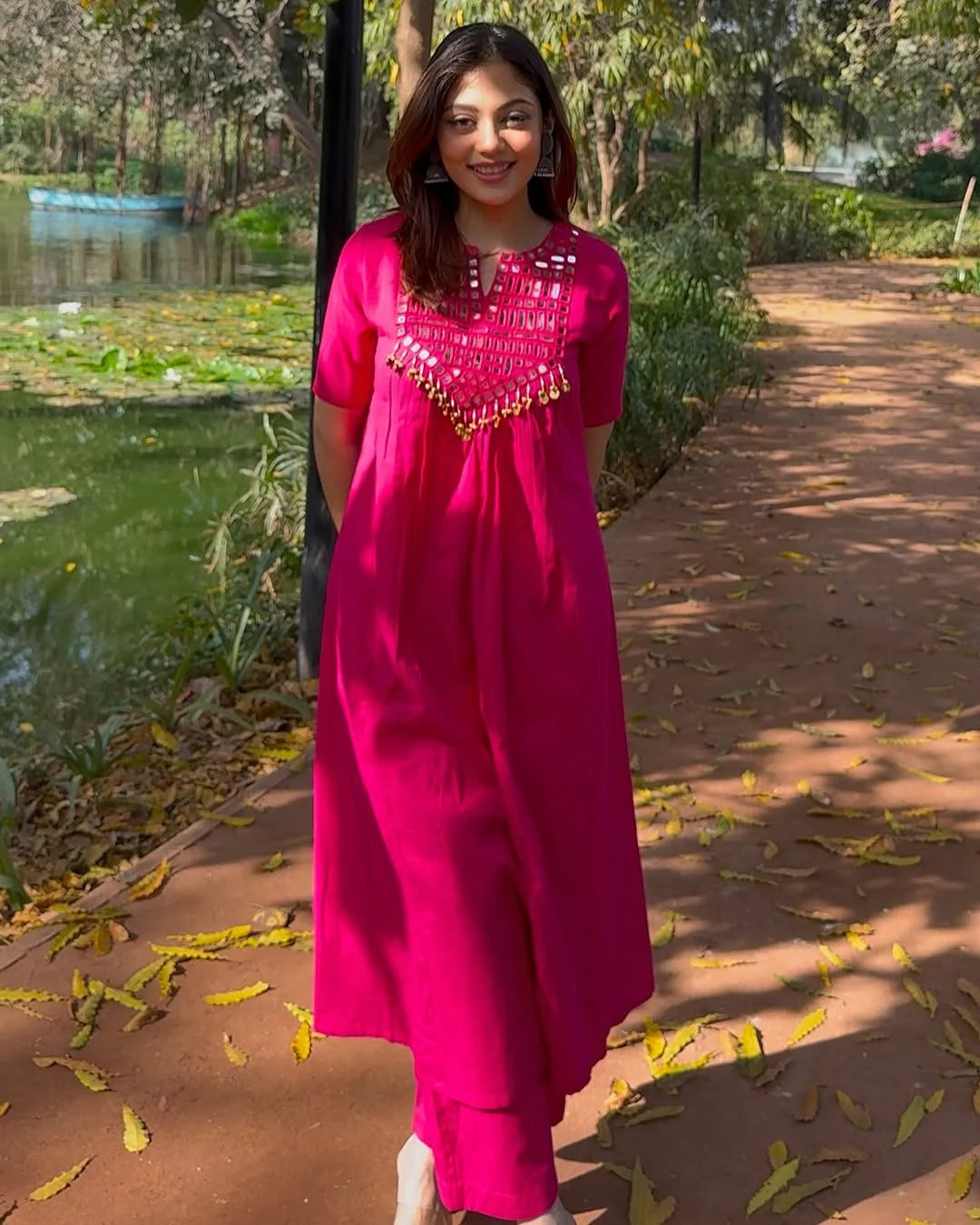 Stylish Pink Maxi Dress for Women Trendy Casual Outfit