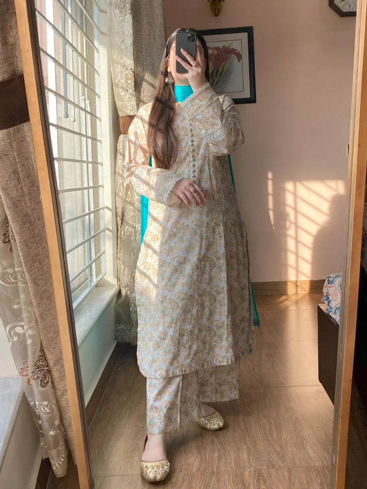 Elegant Floral Anarkali Suit Set for Women Party & Festive Wear