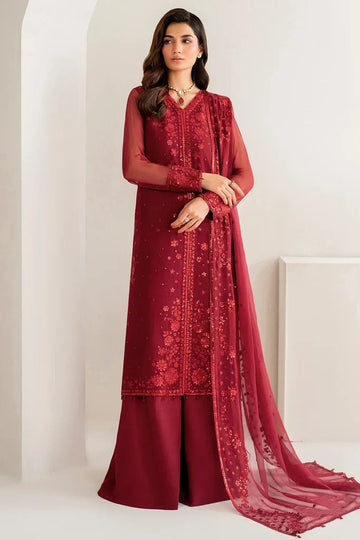 Wine Red Embroidered Kurta Set with Dupatta