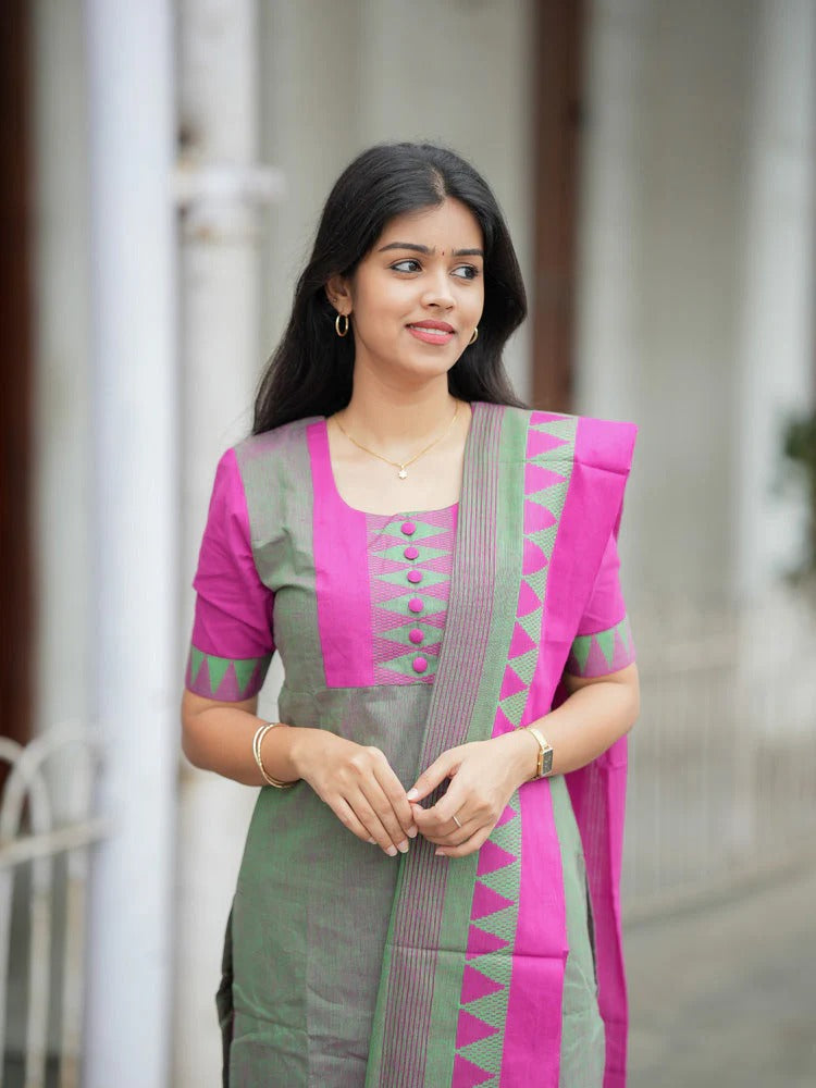 Elegant Grey & Pink Kurta Set for Women Premium Ethnic Wear