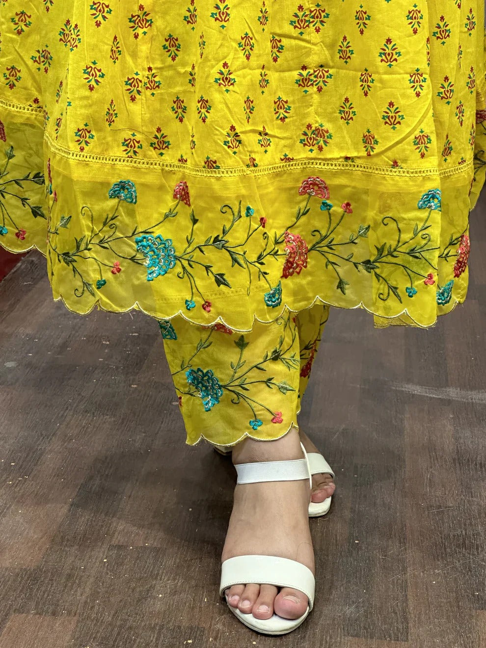 Elegant Yellow Embroidered Kurta Set for Women Premium Ethnic Wear