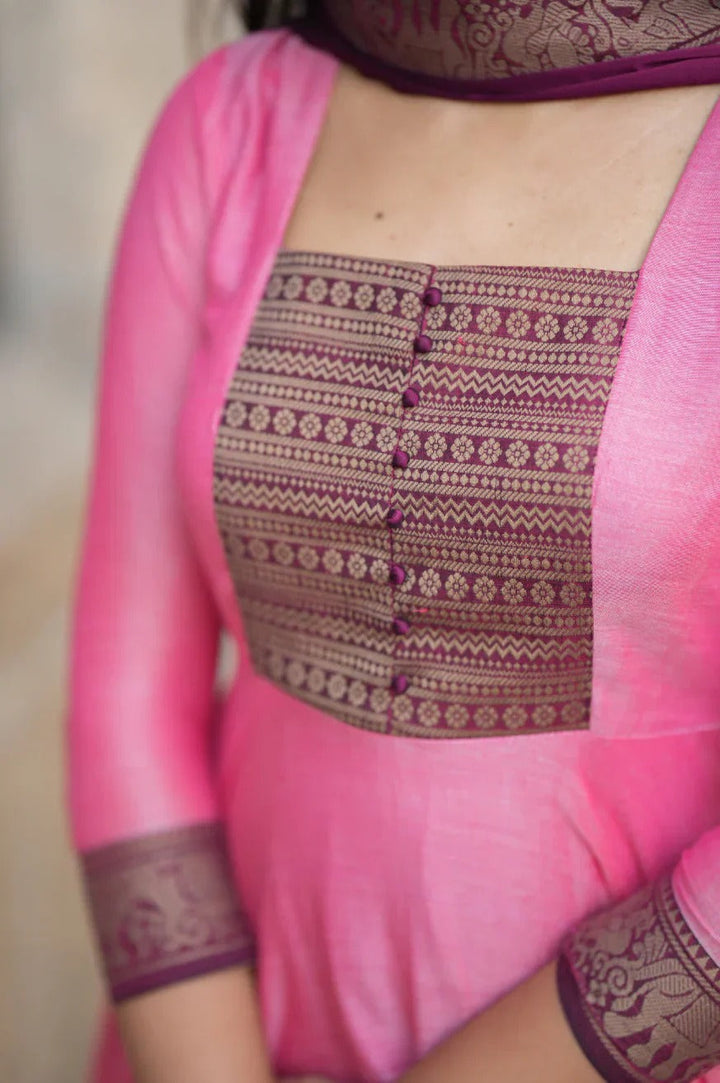 Elegant Pink Anarkali Dress for Women Premium Ethnic Wear