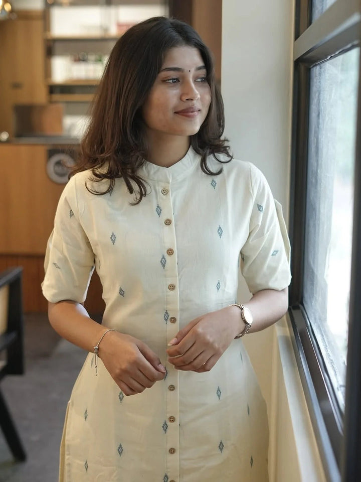 Elegant White Embroidered Kurta Dress for Women Premium Ethnic Wear