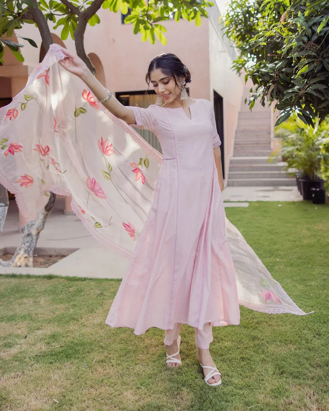 Designer Baby Pink Kurta Set Premium Women’s Collection