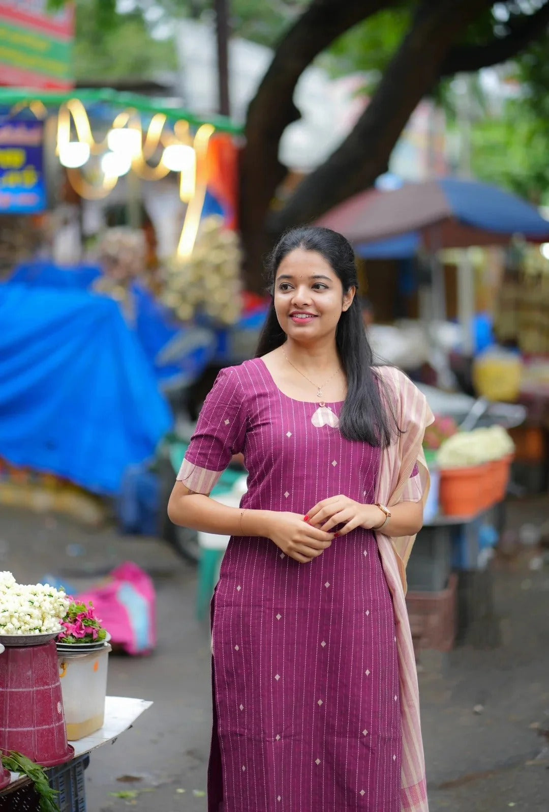 Stylish Purple Ethnic Wear Festive & Casual Fashion