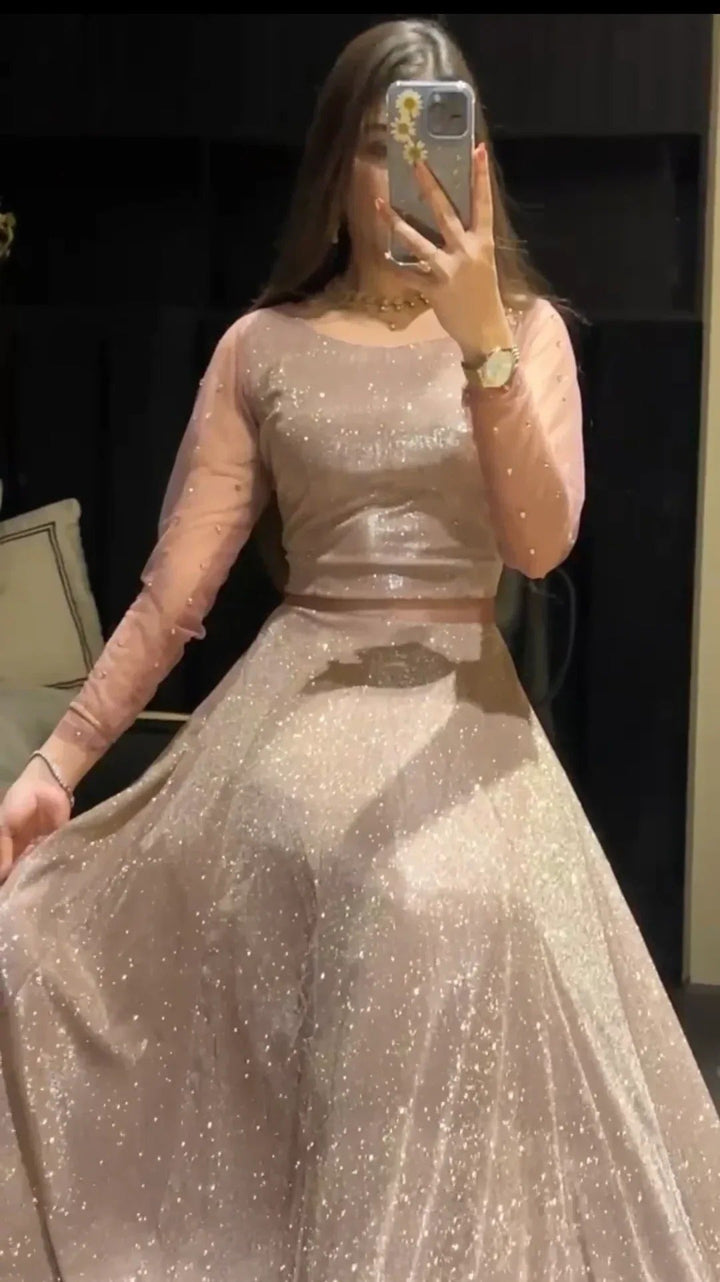 Premium Satin Anarkali Gown for Women Elegant Evening Party Outfit