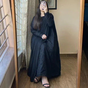 Elegant Black Anarkali Gown for Women
