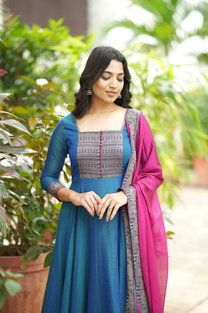 Elegant Blue Kurta Set for Women Premium Ethnic Wear