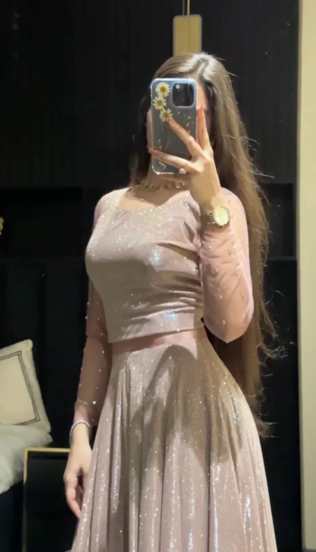 Premium Satin Anarkali Gown for Women Elegant Evening Party Outfit