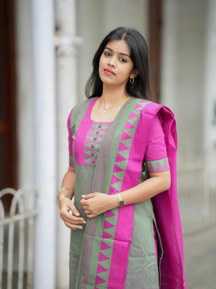 Elegant Grey & Pink Kurta Set for Women Premium Ethnic Wear