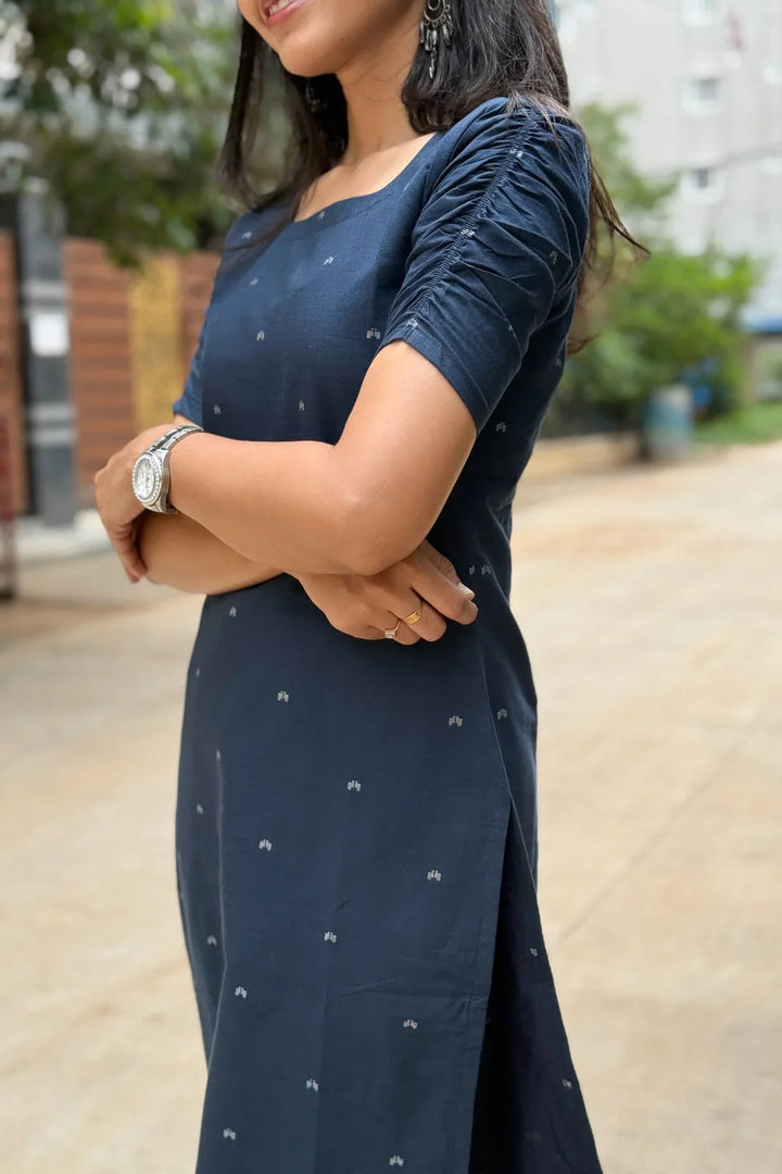 Elegant Navy Blue Kurta Set for Women Premium Ethnic Wear